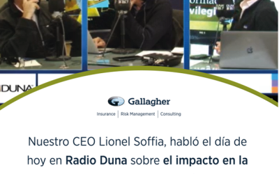 LIONEL SOFFIA EN RADIO DUNA CONVERSÓ SOBRE SEGUROS Y DESASTRES NATURALES